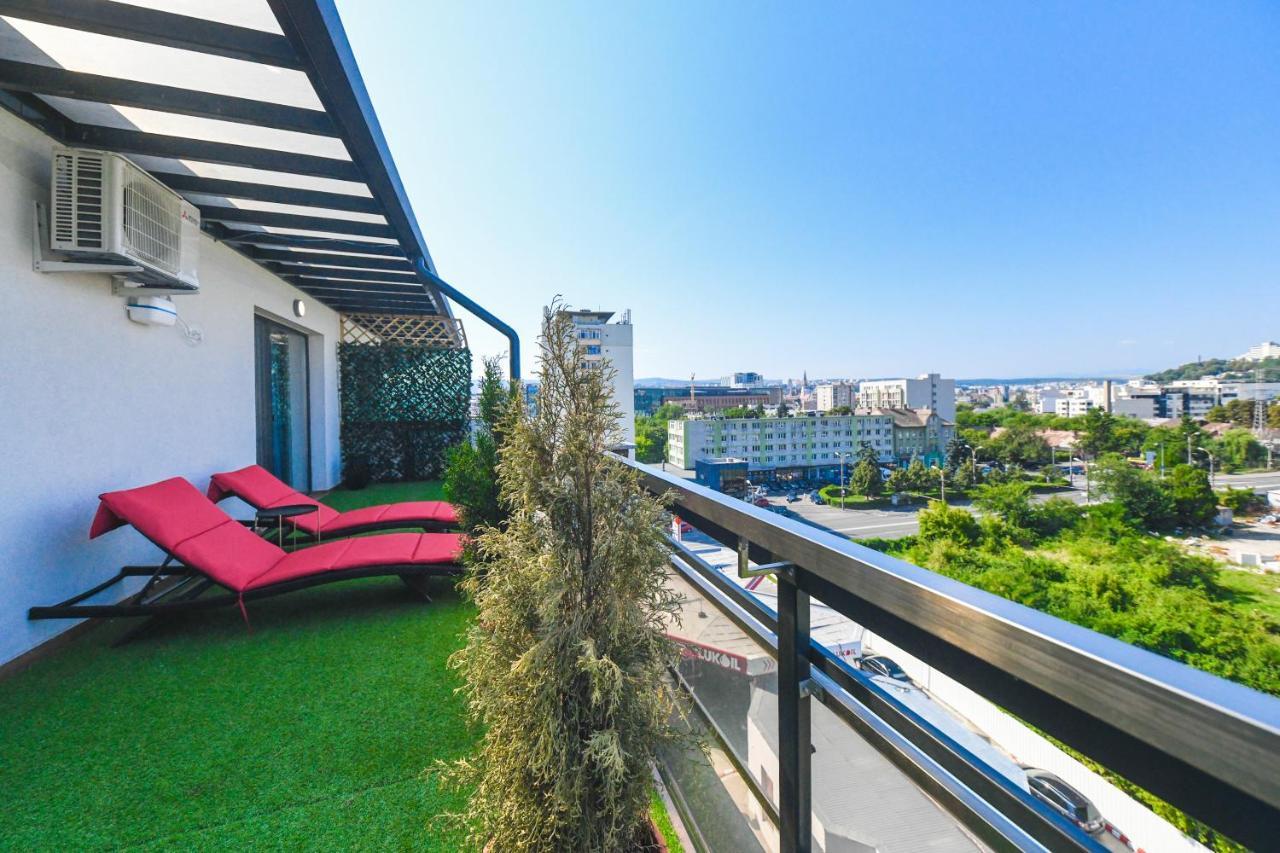 Panoramic Apartment With Terrace Kluž Exteriér fotografie